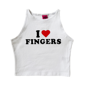 Love Fingers Crop Top