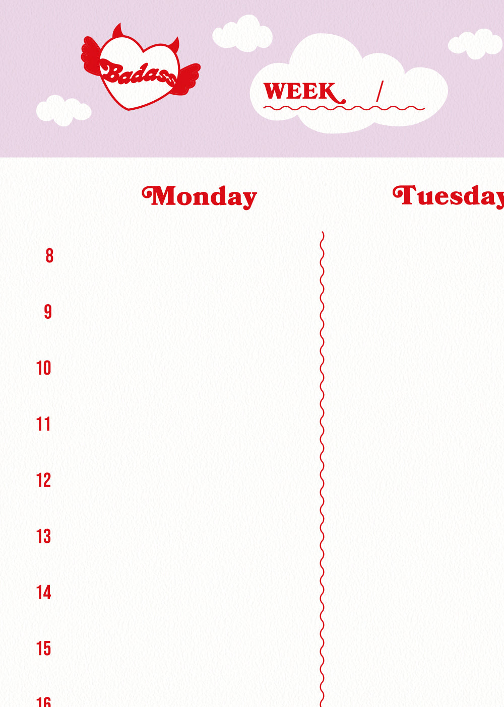 Timeless Weekly Planner
