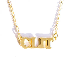 Clit Silver Necklace Gold Plated Made in Italy.
